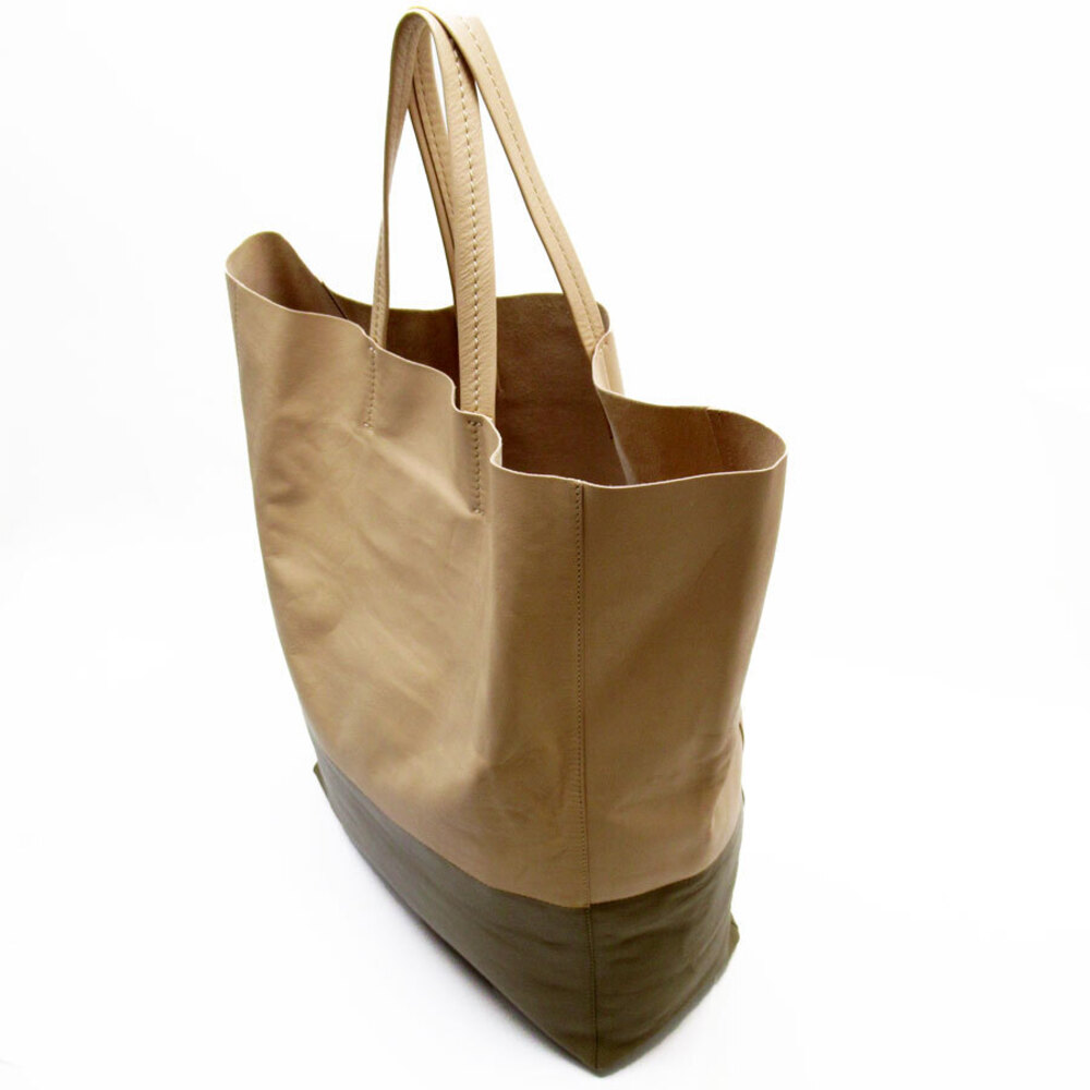 Celine Beige pink tote leather bag horizontal cabas Tan shoulder
